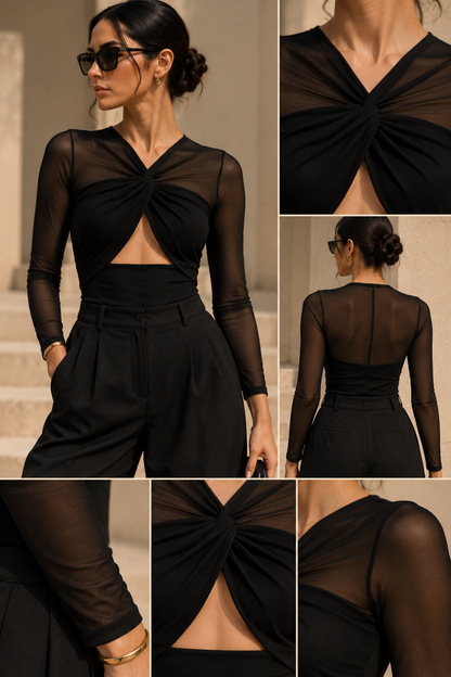 🖤 TWISTED STATEMENT TOP
